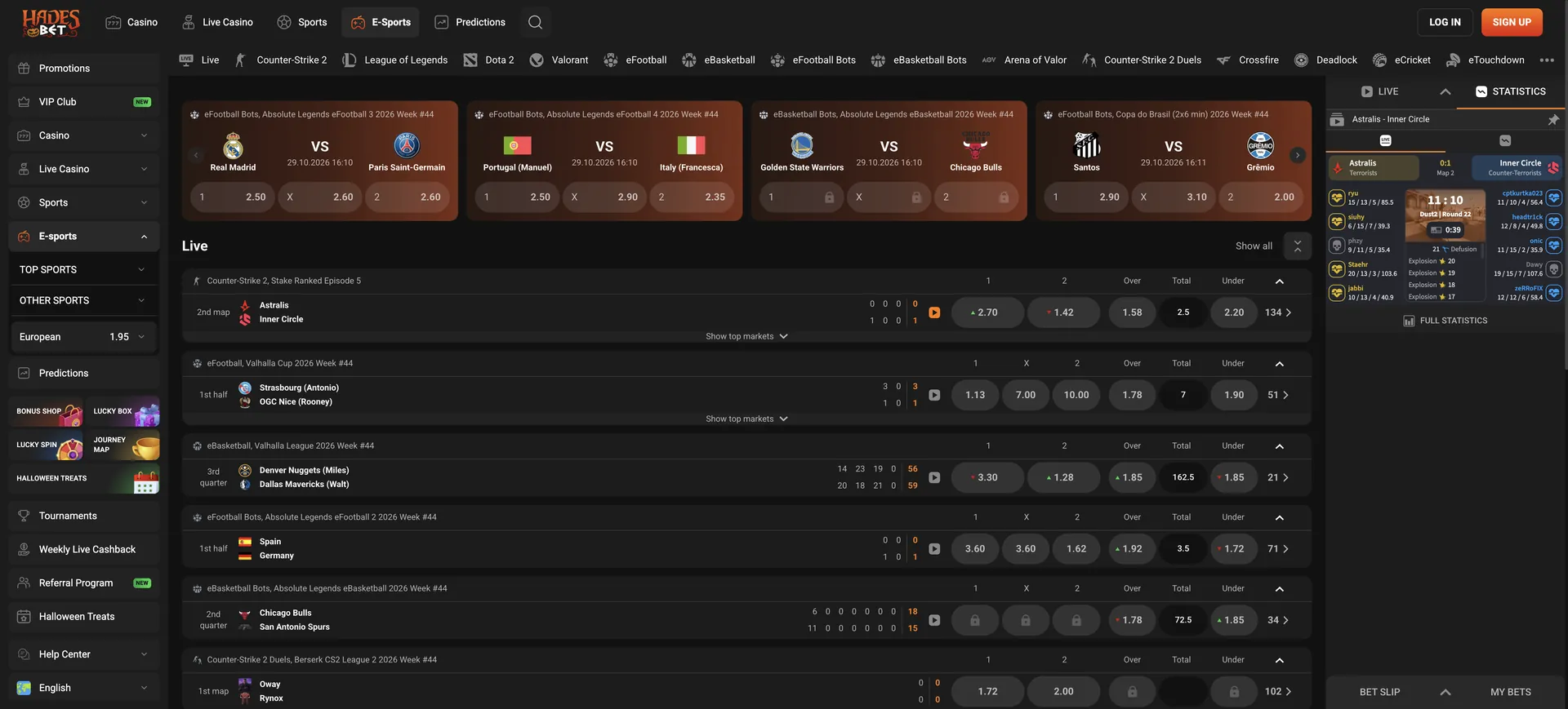 Hadesbet Casino: 3 En E Sports