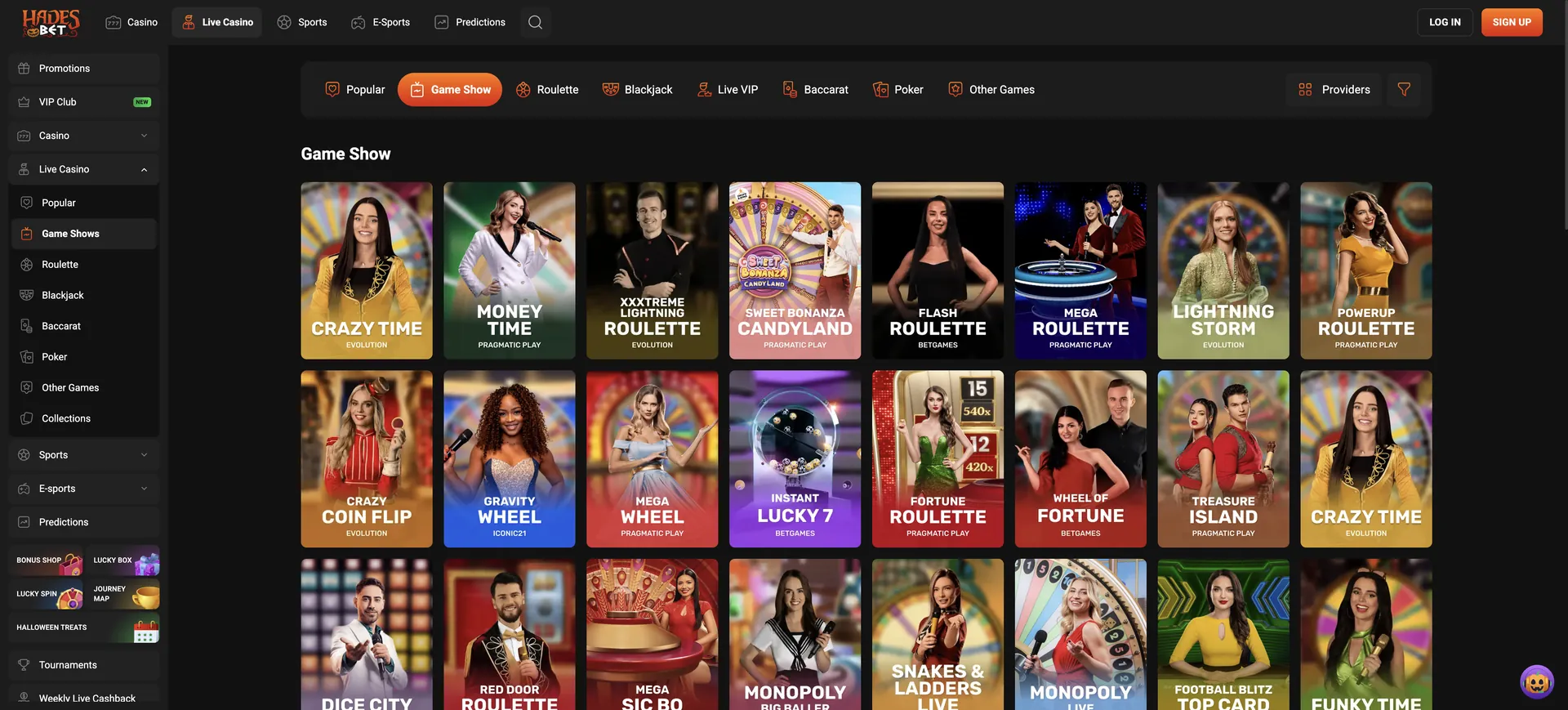 Hadesbet Casino Login: 3 En Game Shows